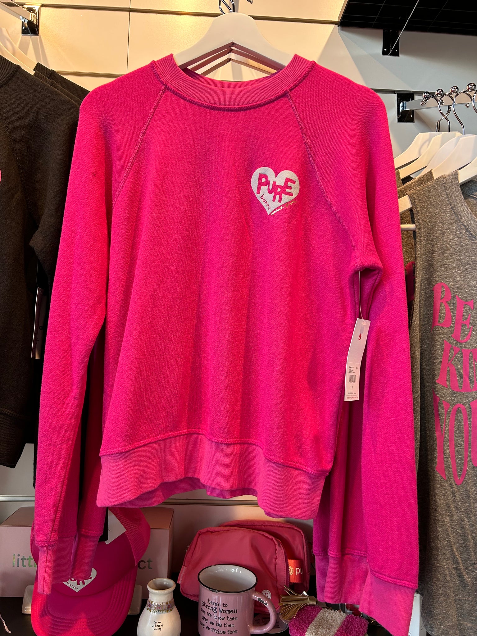Spiritual Gangster Pure Heart Magenta Crew Pure Barre Bridgewater Shop